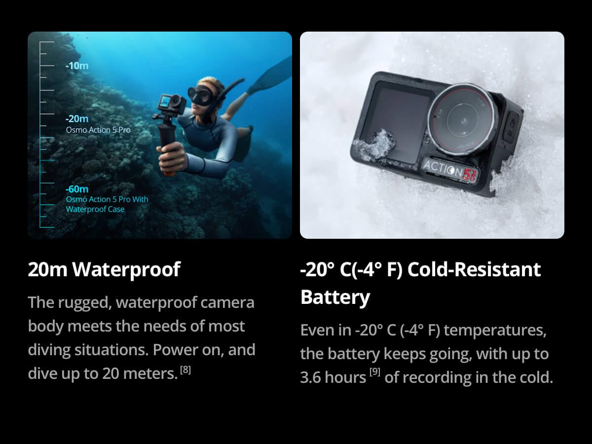 DJI 1st Copy Osmo Action 5 Pro || Waterproof Camera with 4K/120fps Video || Action Camera 4K Ideal for Sports, Vlog || 1 Years Warranty🌟 - Image 6